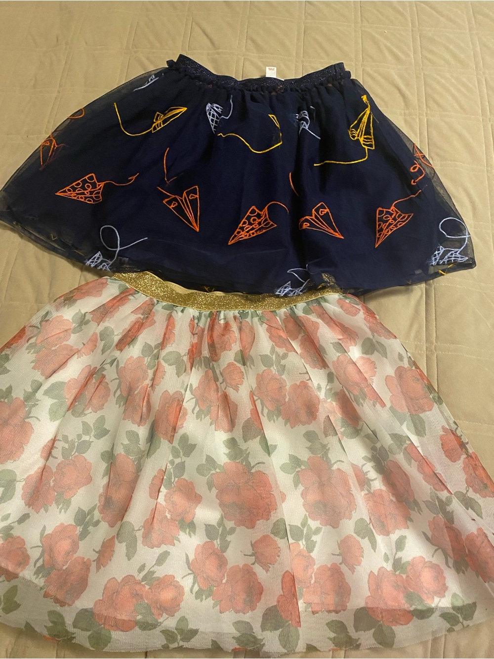 Cat & Jack Navy and Gold Girls' Skirt